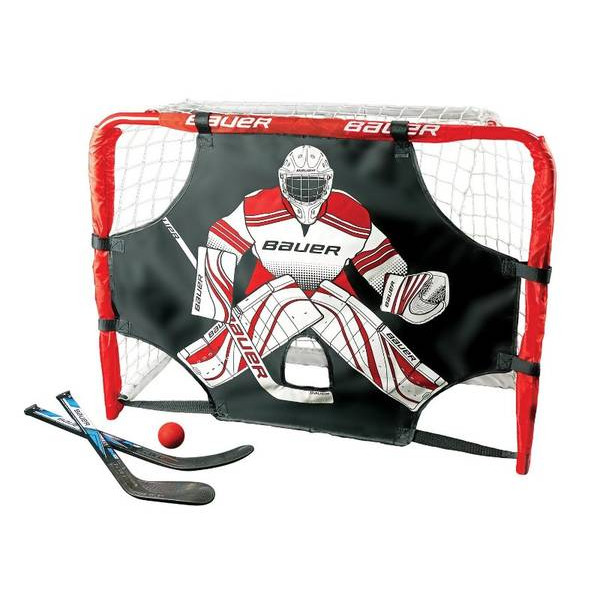 Набор для мини-хоккея с имитацией вр. BAUER DELUXE KNEE HOCKEY GOAL SET (Ворота, 2 клюшки, мячик)